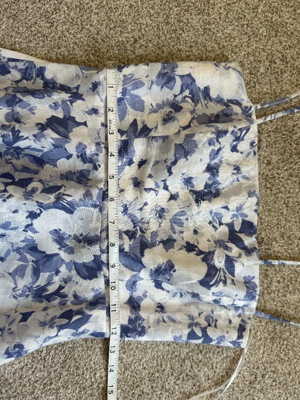 Blue Floral Reformation Dress - Size 2 - Picture 5 of 8